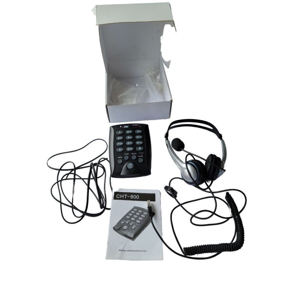 CHT-800 Telemarketing Headset  and Dialing Pad for Landlines